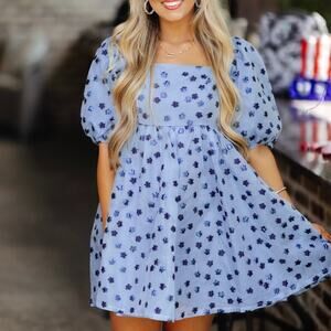 TCEC Blue Floral Mini Dress
